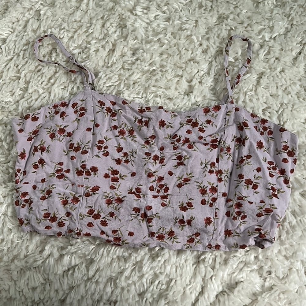 American Eagle floral crop top